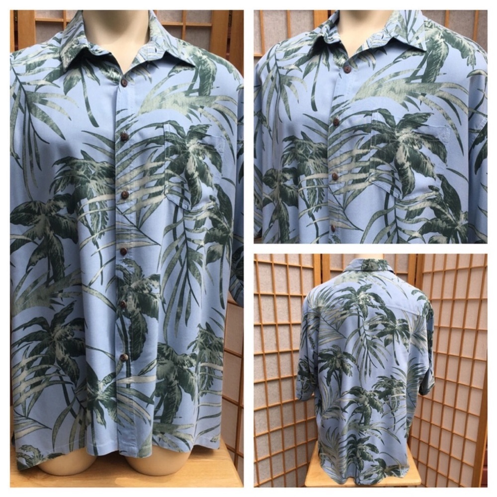 Hibiscus Collection Hawaii Beach Print Shirt SZ XXL